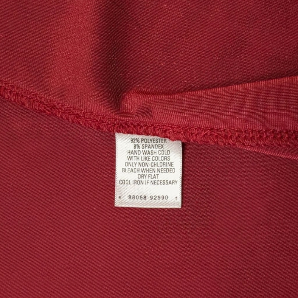GNW Red‎ Wine Velvet Mock Neck Top XL Sleeveless Holiday Blouse - Picture 9 of 9